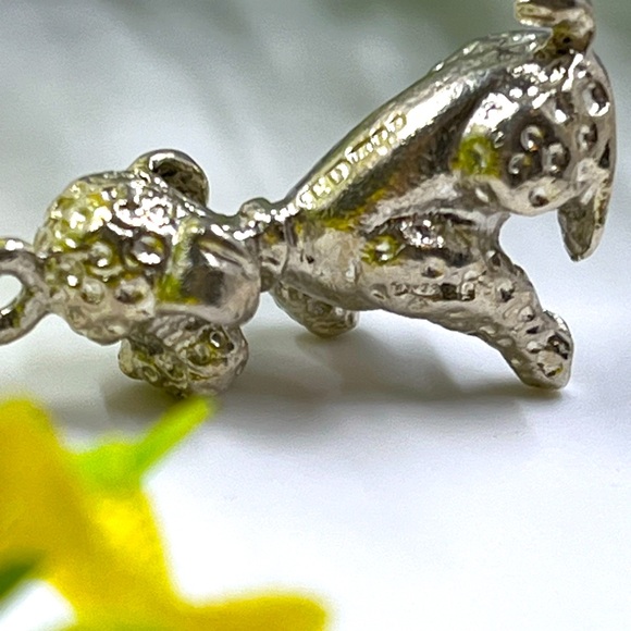 925 Sterling Silver Vintage 2920s England ED Hallmarked Poodle Pendant 7.22g - Picture 4 of 9